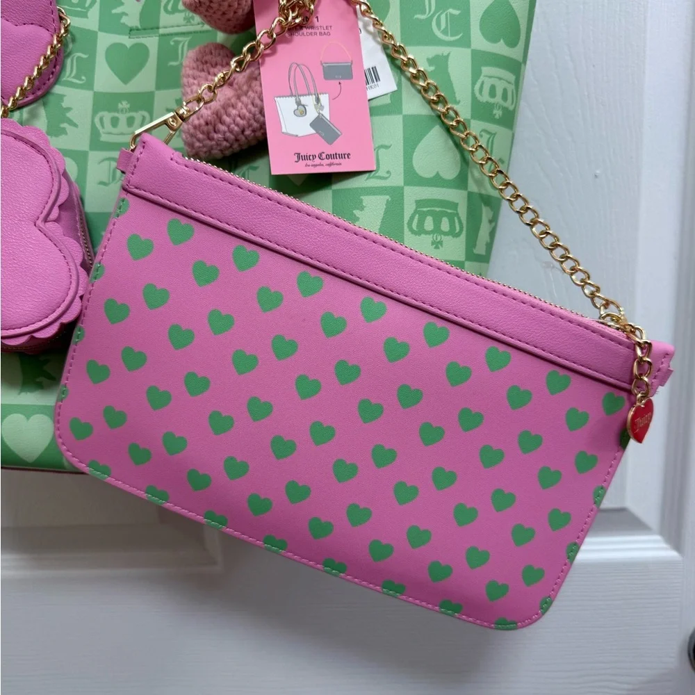 NWT Juicy Couture Sweet Break Time Tote In Retro Green - Picture 8 of 11
